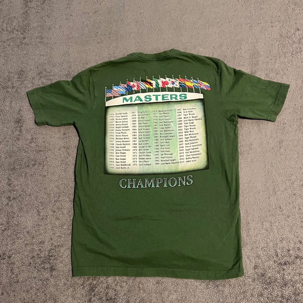 Masters 2014 Golf Champions T-Shirt Mens Small Green Augusta National